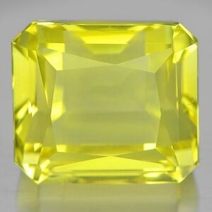 Natural Yellow Lemon Quartz 21.82Ct Octagon Shape 15.7 x 14 Mm Gemstone Unheated